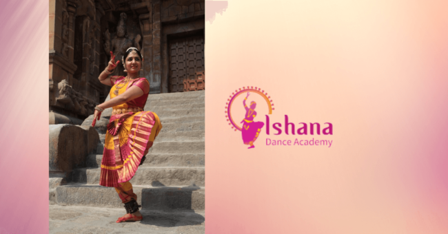 Women performing Bharatanatyam in a dance school in USA