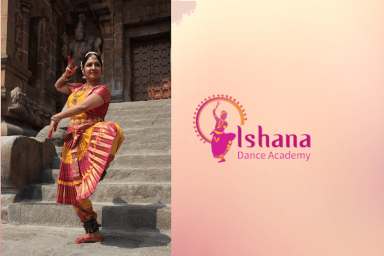 Women performing Bharatanatyam in a dance school in USA